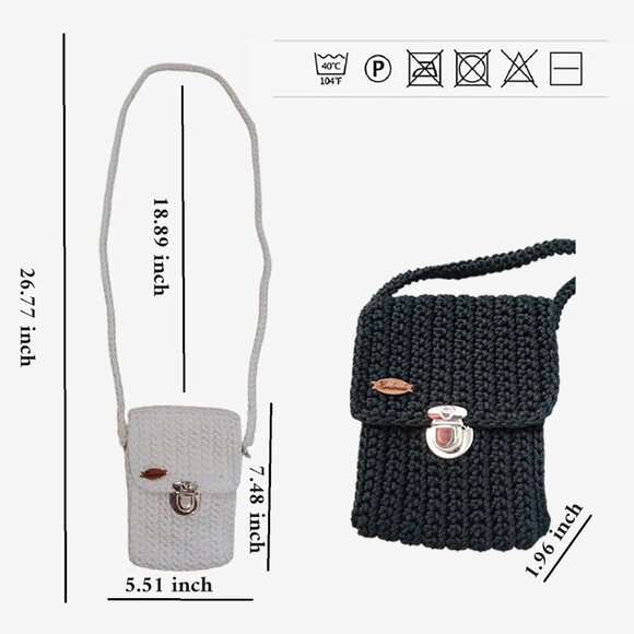 Versatile Lightweight Crochet Crossbody Bag – Ideal for Festivals & Outings - Picture 9 of 9